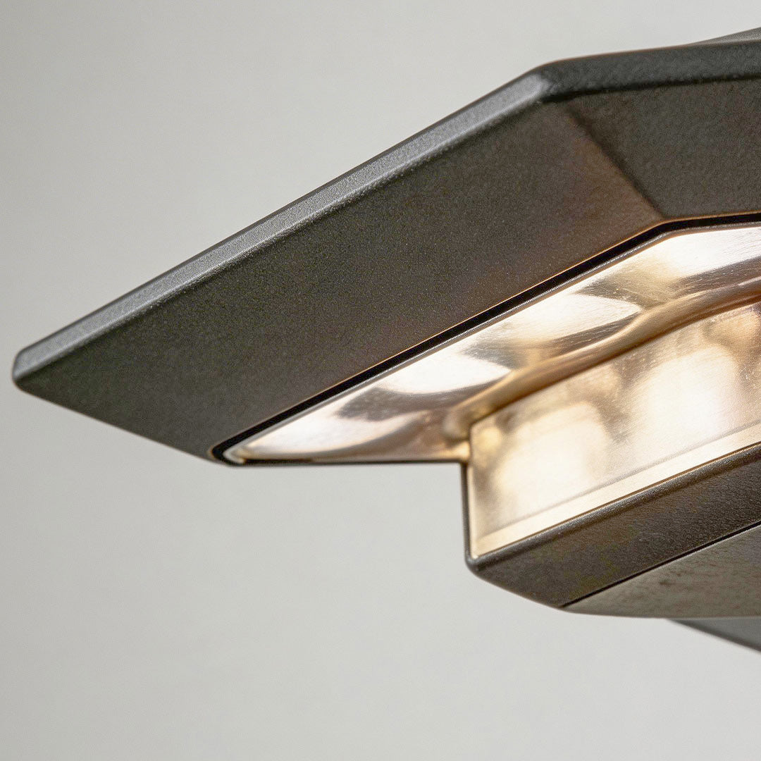 Modern Solar-Powered Motion Sensor Outdoor Wall Light in Gray
