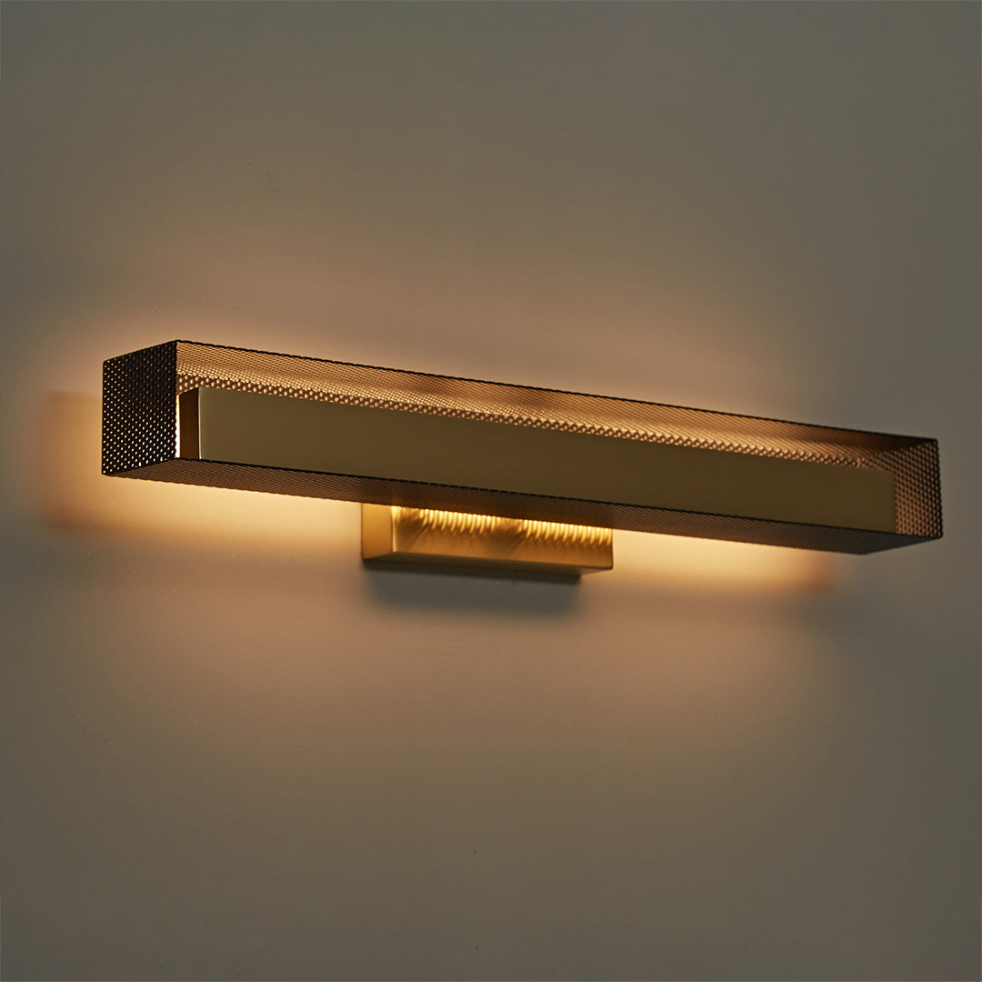 French Retro Wall Picture Light in Iron and Copper for Art Illumination