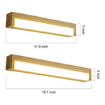 Vintage Wood Grain LED Wall Sconce with Acrylic Diffuser