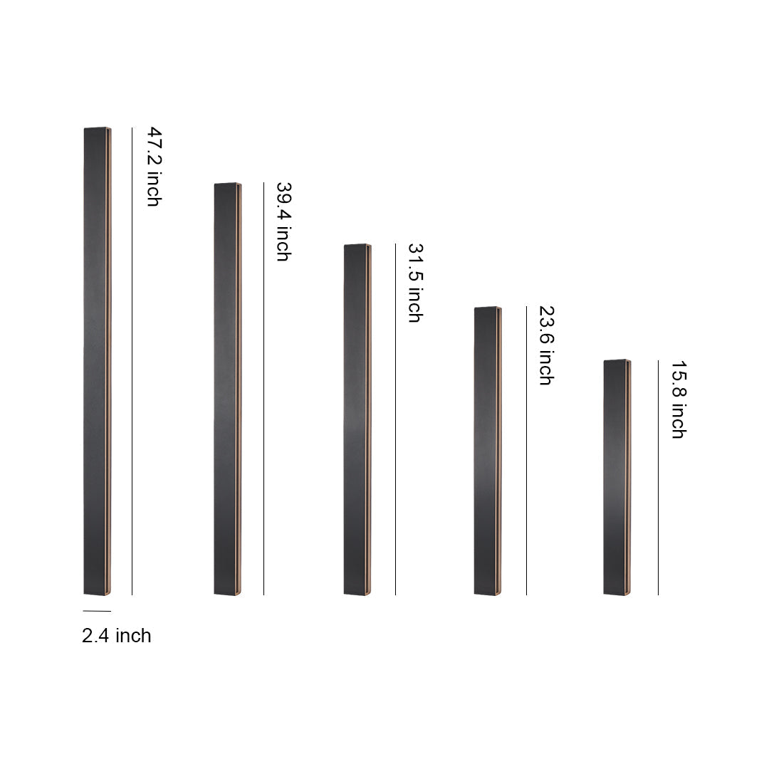 Modern Linear LED Wall Sconce in Black Aluminum with Clear Acrylic