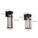 Black Outdoor Wall Sconce with Clear Glass Shade – Waterproof Aluminum LED Light