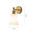 Luxury Brass Wall Sconce with Marble Shade, Minimalist LED Lighting for Modern Interiors