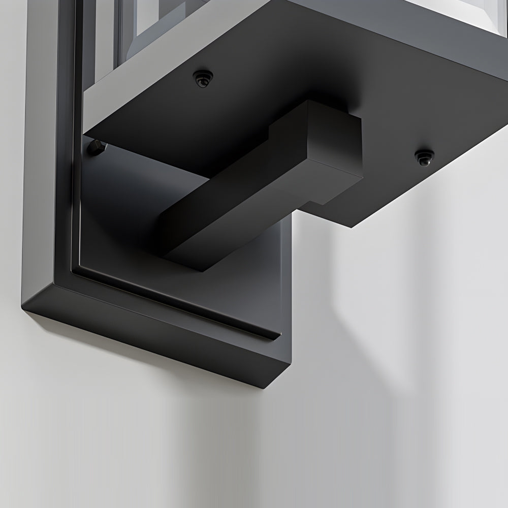 Minimalist Waterproof Outdoor Wall Sconce in Matte Black Aluminum
