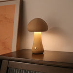 Aurora Wooden Mushroom Table Lamp with Touch Dimming