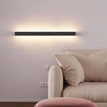 Linear Outdoor Wall Light in Black Metal, Waterproof LED Sconce