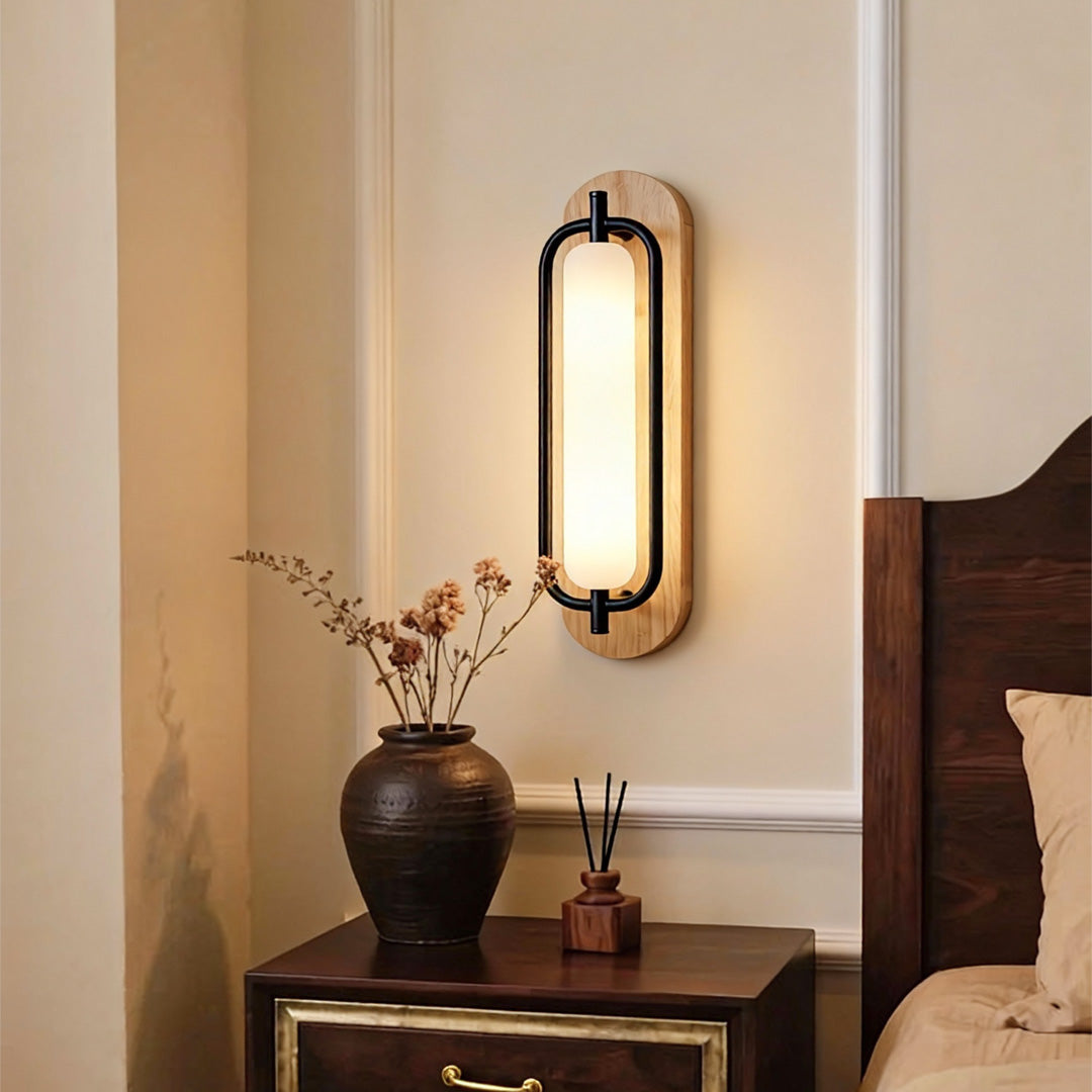 Nordic Minimalist Iron Wall Sconce with Acrylic Shade