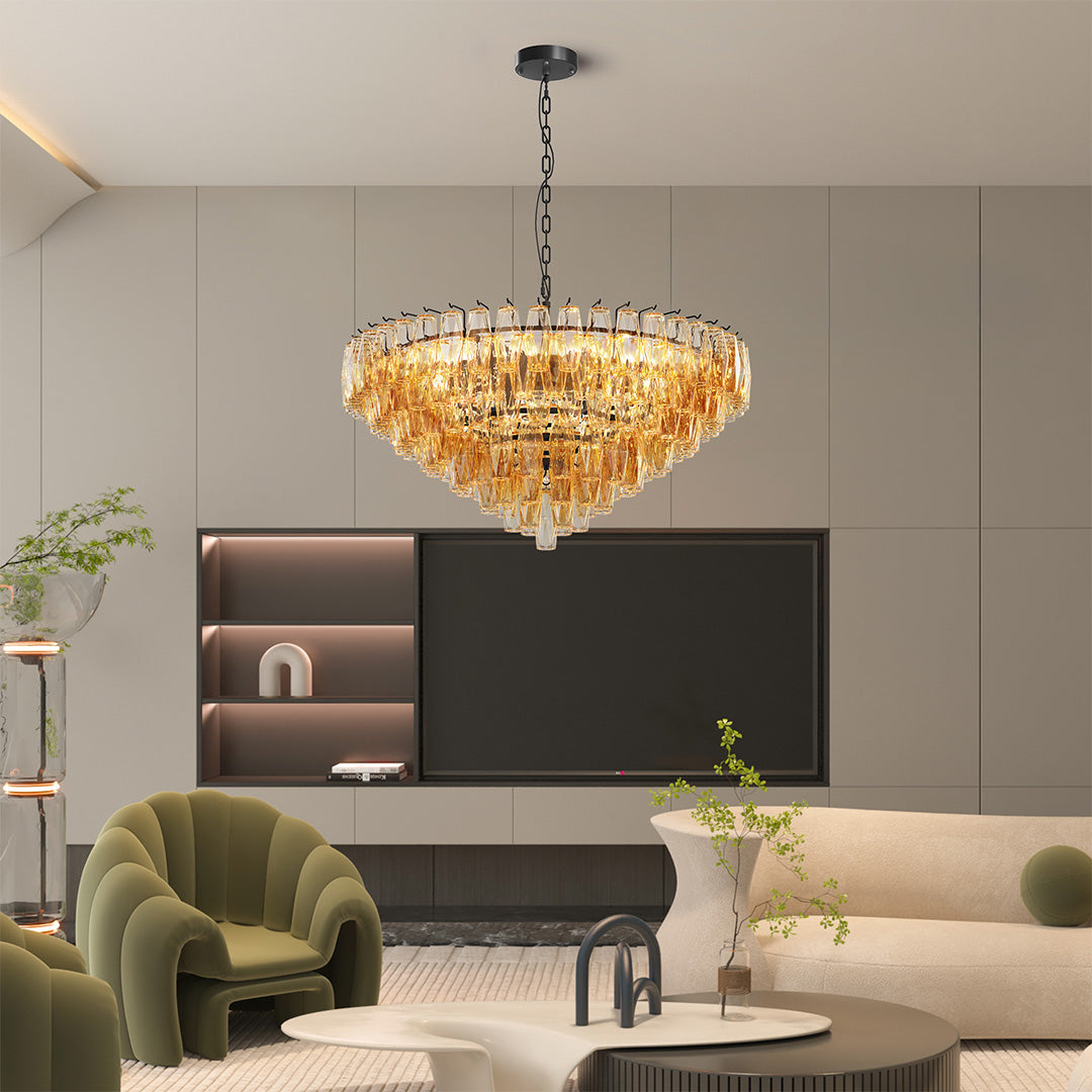 Modern Glass Pendant Chandelier 8-Light 10-Light American Luxury Ceiling Light
