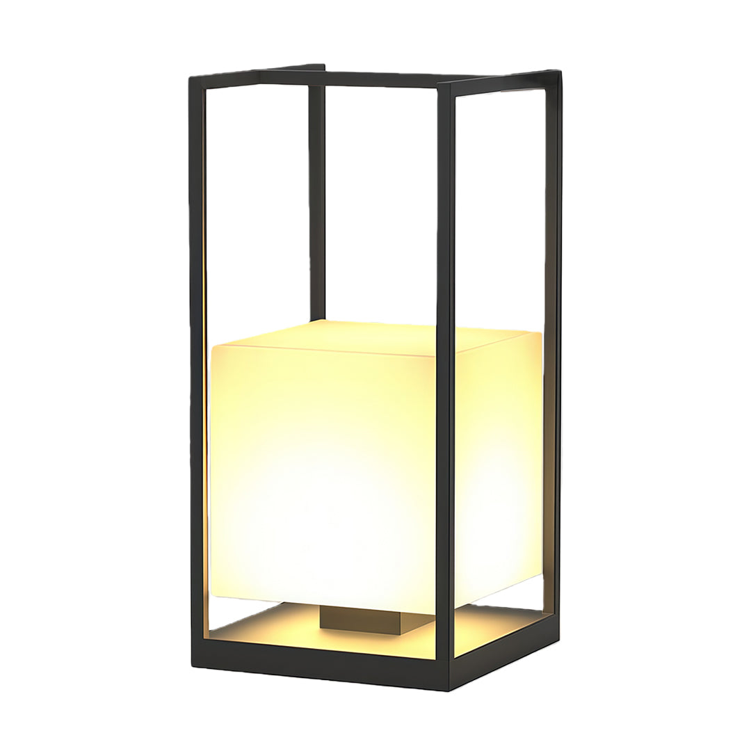 Modern Outdoor Lantern with Solar & Hardwired Options