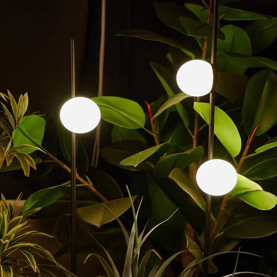 Lunar Sphere LED Landscape Light – Minimalist Waterproof Aluminum Bollard