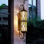 Vintage Dual-Head Outdoor Wall Sconce in Coffee Finish