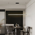 Linear LED Pendant Light in Black or Gold – Modern Minimalist Suspension Lamp