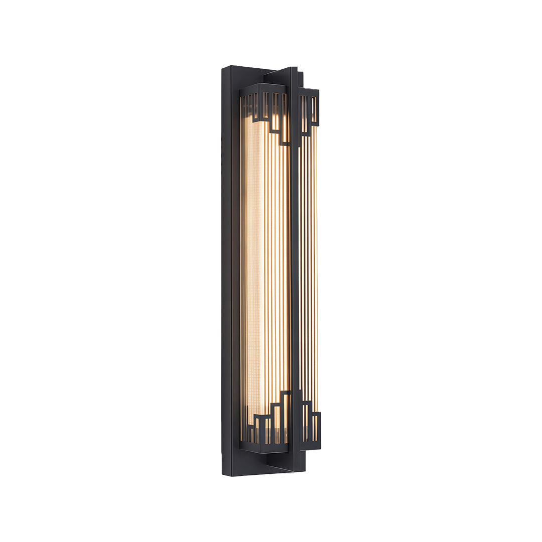 Outdoor Linear LED Wall Sconce in Stainless Steel, Modern Waterproof Courtyard Lighting