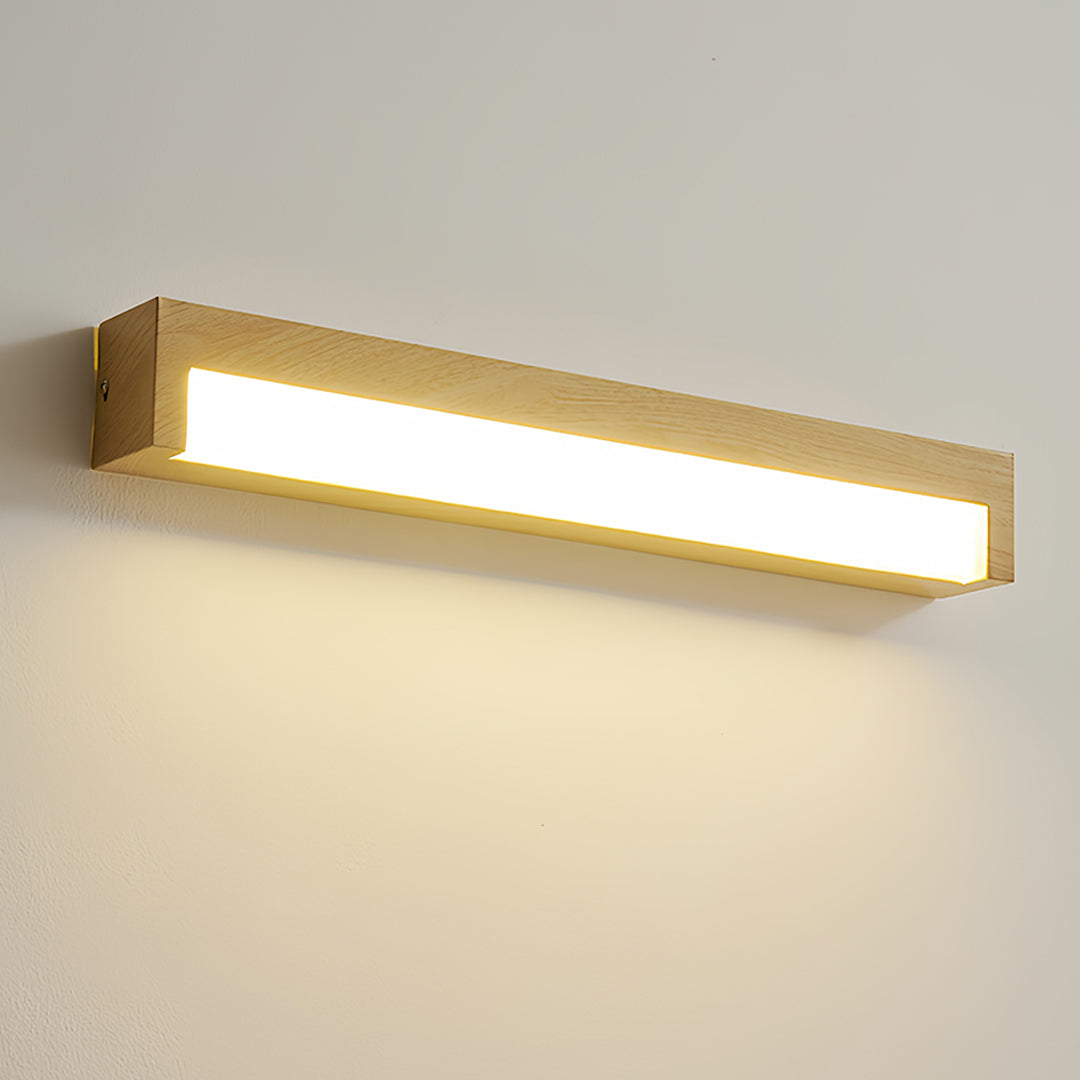 Vintage Wood Grain LED Wall Sconce with Acrylic Diffuser