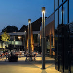 Modern Black LED Bollard Path Lights for Landscape and Walkway Illumination