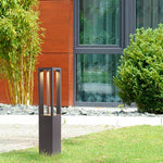 Modern Black LED Bollard Path Lights for Landscape and Walkway Illumination