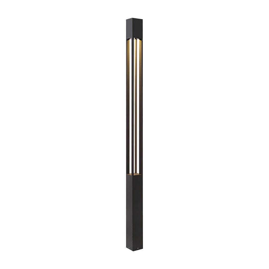 Modern Black LED Bollard Path Lights for Landscape and Walkway Illumination