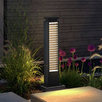 Streamlined Stainless Steel LED Bollard Light in Matte Black for Modern Landscapes