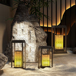 Lattice Outdoor Wall Lantern in Stainless Steel with Marble Accent