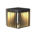 Modern Square Outdoor Pillar Light – Waterproof Stainless Steel LED