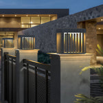 Modern Square Outdoor Pillar Light – Waterproof Stainless Steel LED