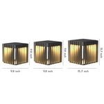 Modern Square Outdoor Pillar Light – Waterproof Stainless Steel LED