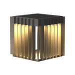 Modern Square Outdoor Pillar Light – Waterproof Stainless Steel LED