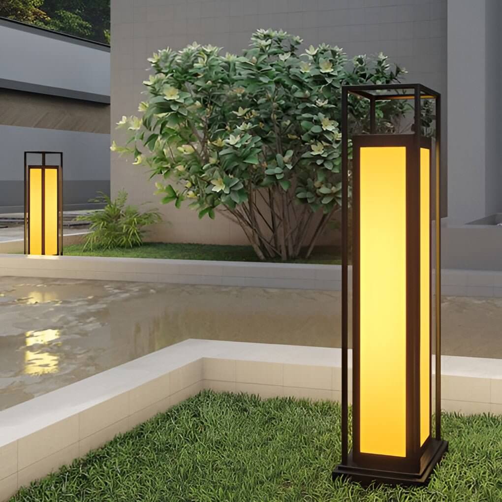 Modern Stainless Steel LED Bollard Lights for Garden Paths and Landscape