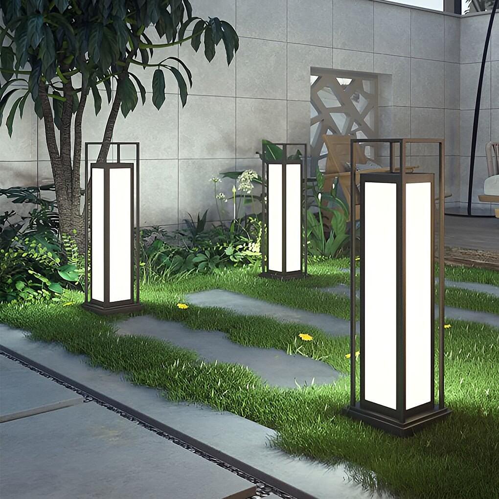 Modern Stainless Steel LED Bollard Lights for Garden Paths and Landscape