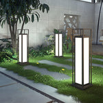 Modern Stainless Steel LED Bollard Lights for Garden Paths and Landscape