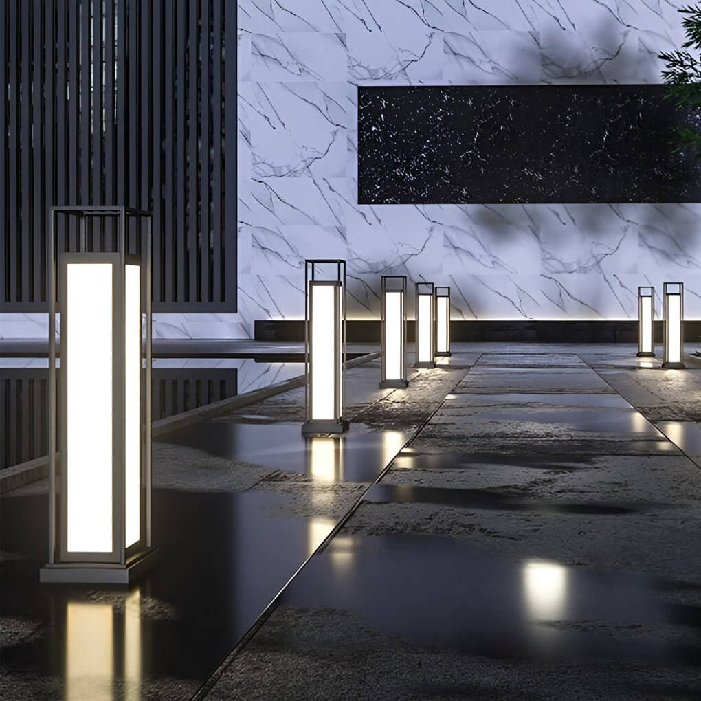 Modern Stainless Steel LED Bollard Lights for Garden Paths and Landscape