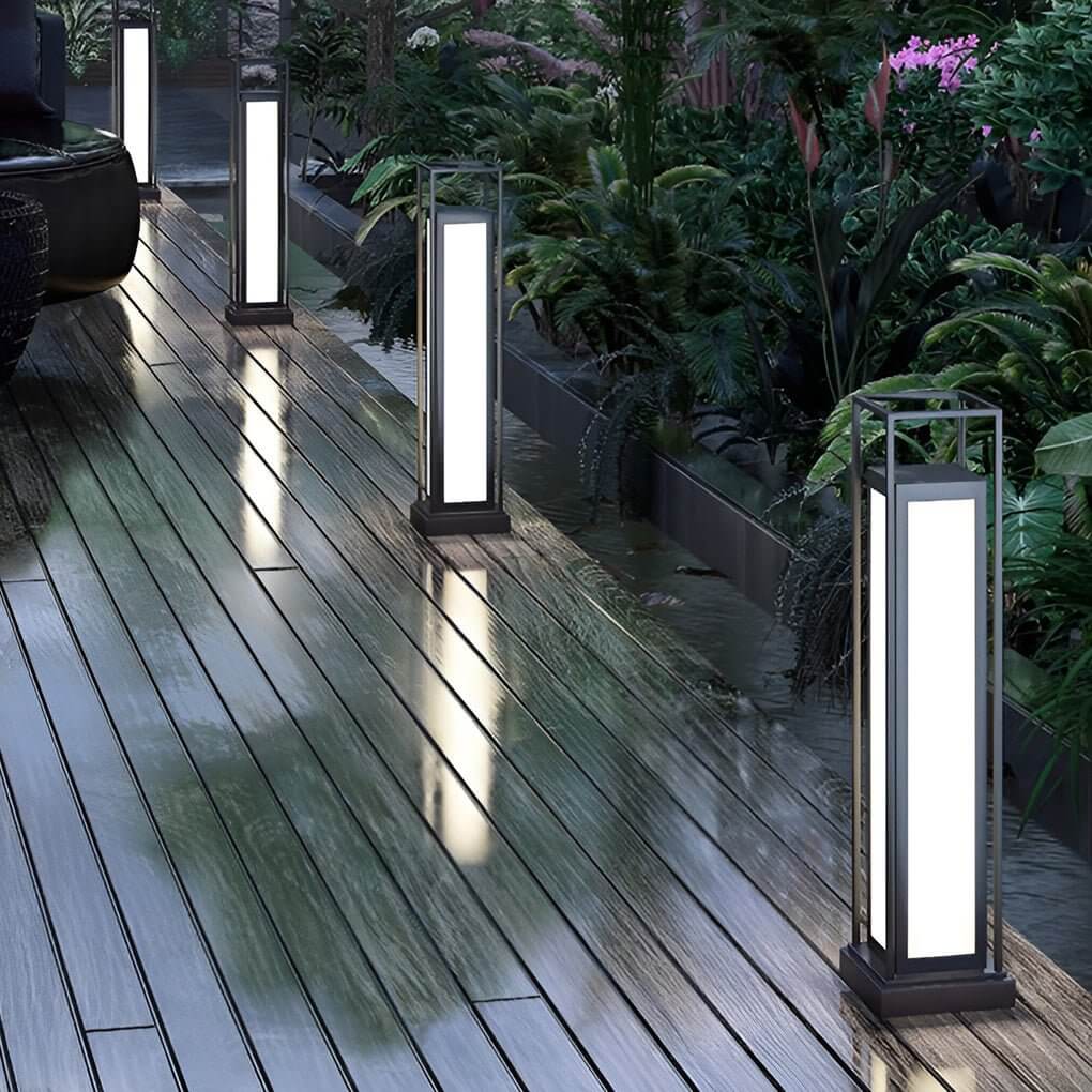 Modern Stainless Steel LED Bollard Lights for Garden Paths and Landscape