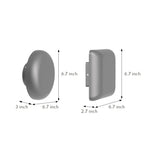 Minimalist Geometric Outdoor Wall Sconce in Gray Die-Cast Aluminum