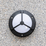 Minimalist Round Outdoor Wall Sconce with Trisection Design, IP65 Waterproof Aluminum LED Light