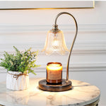 Aromatherapy Wax Melt Table Lamp with Glass Shade, Modern Ambient Lighting