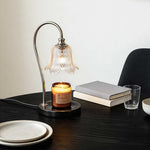 Aromatherapy Wax Melt Table Lamp with Glass Shade, Modern Ambient Lighting