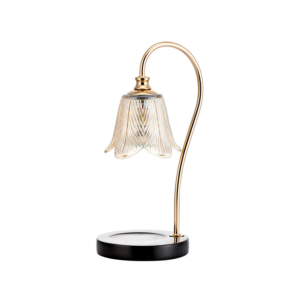 Aromatherapy Wax Melt Table Lamp with Glass Shade, Modern Ambient Lighting