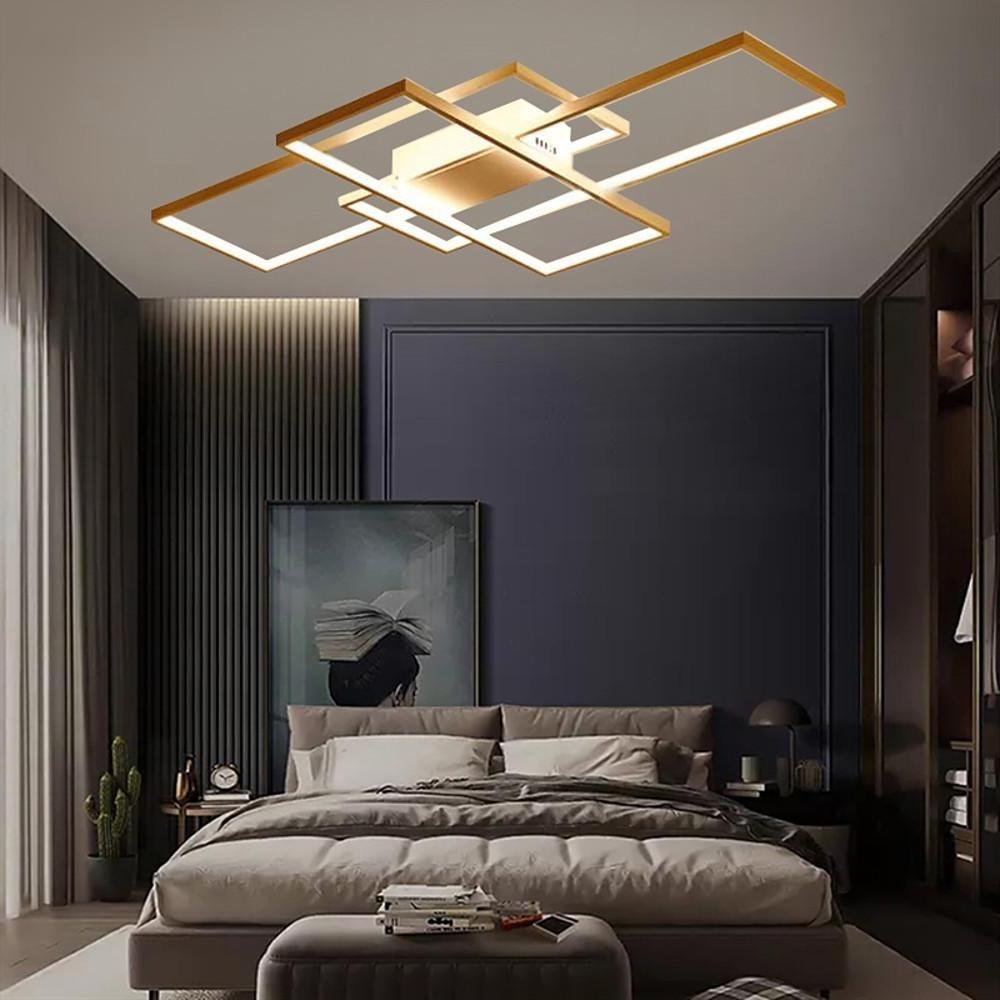Abstract Rectangles LED Flush Mount Ceiling Light in Modern Minimalist Style