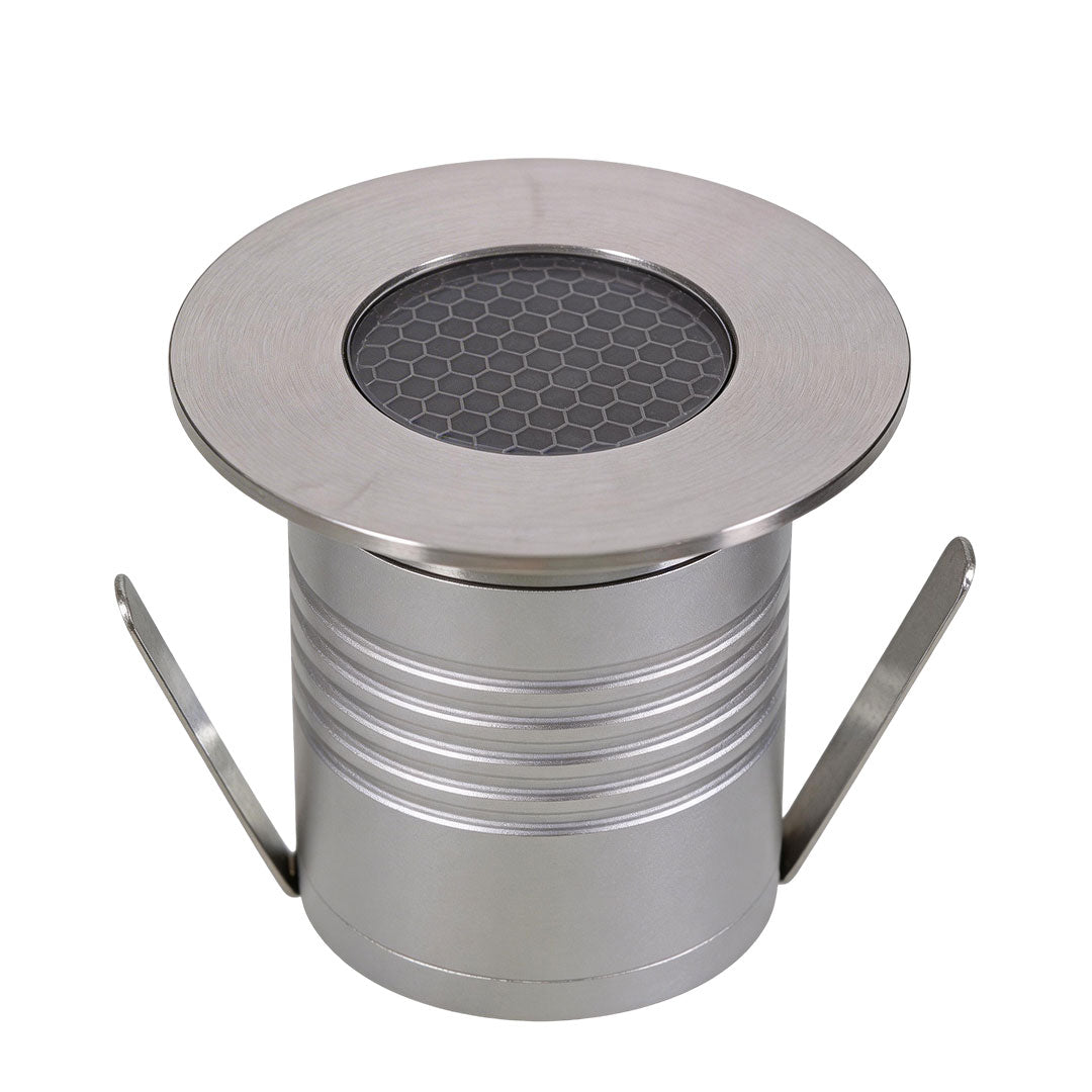 Honeycomb Anti-Glare LED Step Light – Flush Mount, IP67, Warm White 3000K