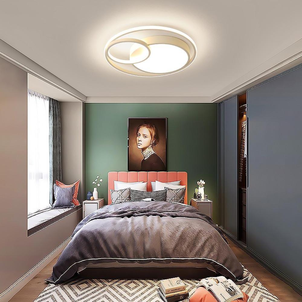 Tiered Minimalist Led Overlapping Geometric Flush Mount Ceiling Lights