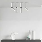 Modern White Cylinder Ceiling Spotlights – Adjustable LED Directional Light