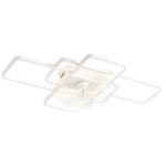 Modern Ceiling Fan with LED Light, Acrylic Shade, Clear ABS Blades