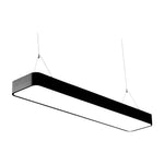 Linear LED Chandelier Modern Minimalist Black Aluminum Pendant Light