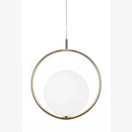 Aurelia Globe Pendant Light in Gold and Glass