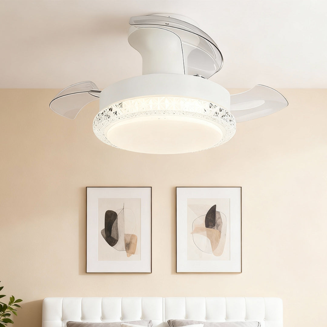 Modern 3-Blade Ceiling Fan with Dimmable LED Light for Contemporary Interiors