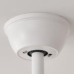 Aura Nordic Ceiling Fan with Integrated LED Light, White Minimalist Design