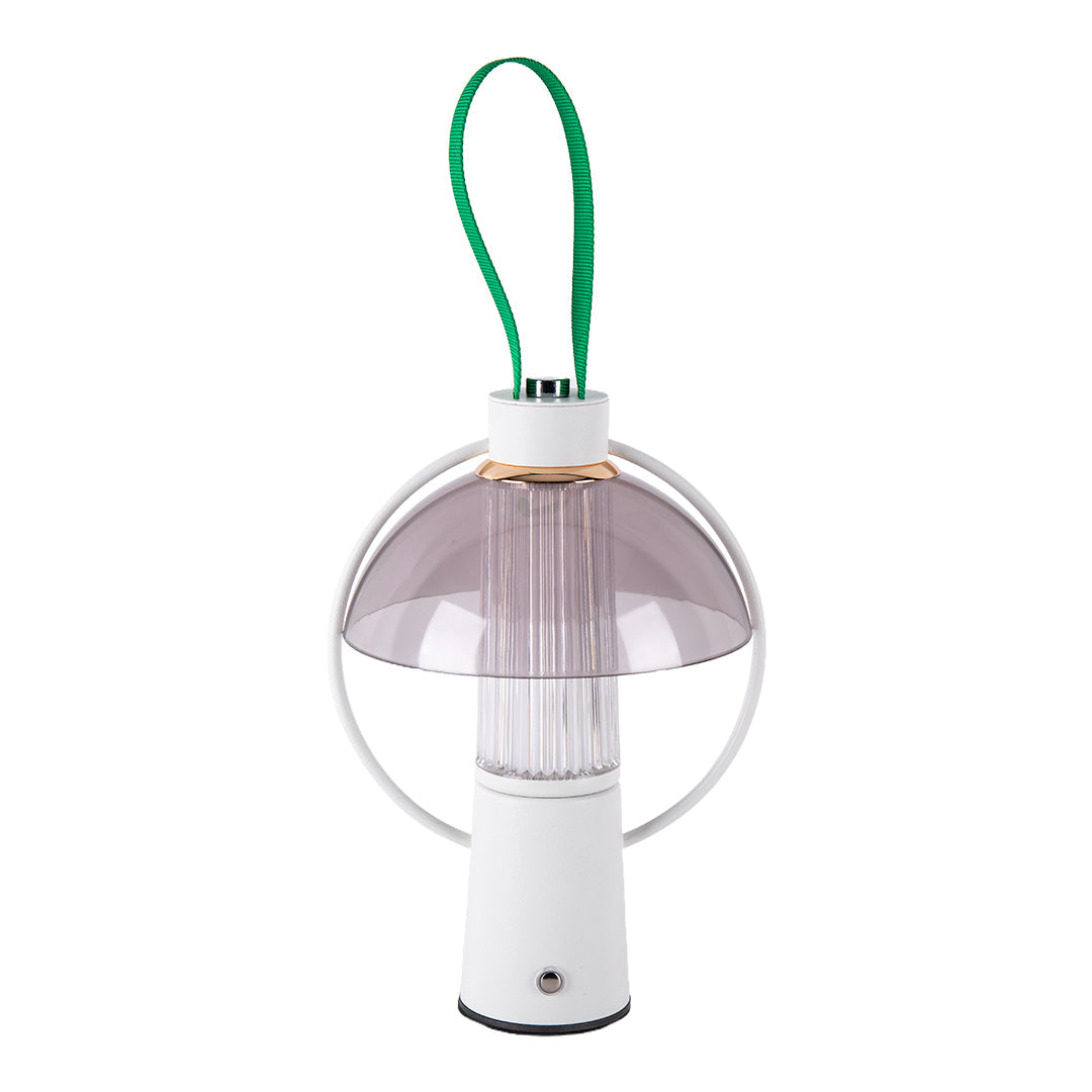 Lumina Circle Table Lamp in Iron and Acrylic, Dimmable LED