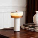 Nordic Cylinder Table Lamp with Stepless Dimming, Rechargeable LED