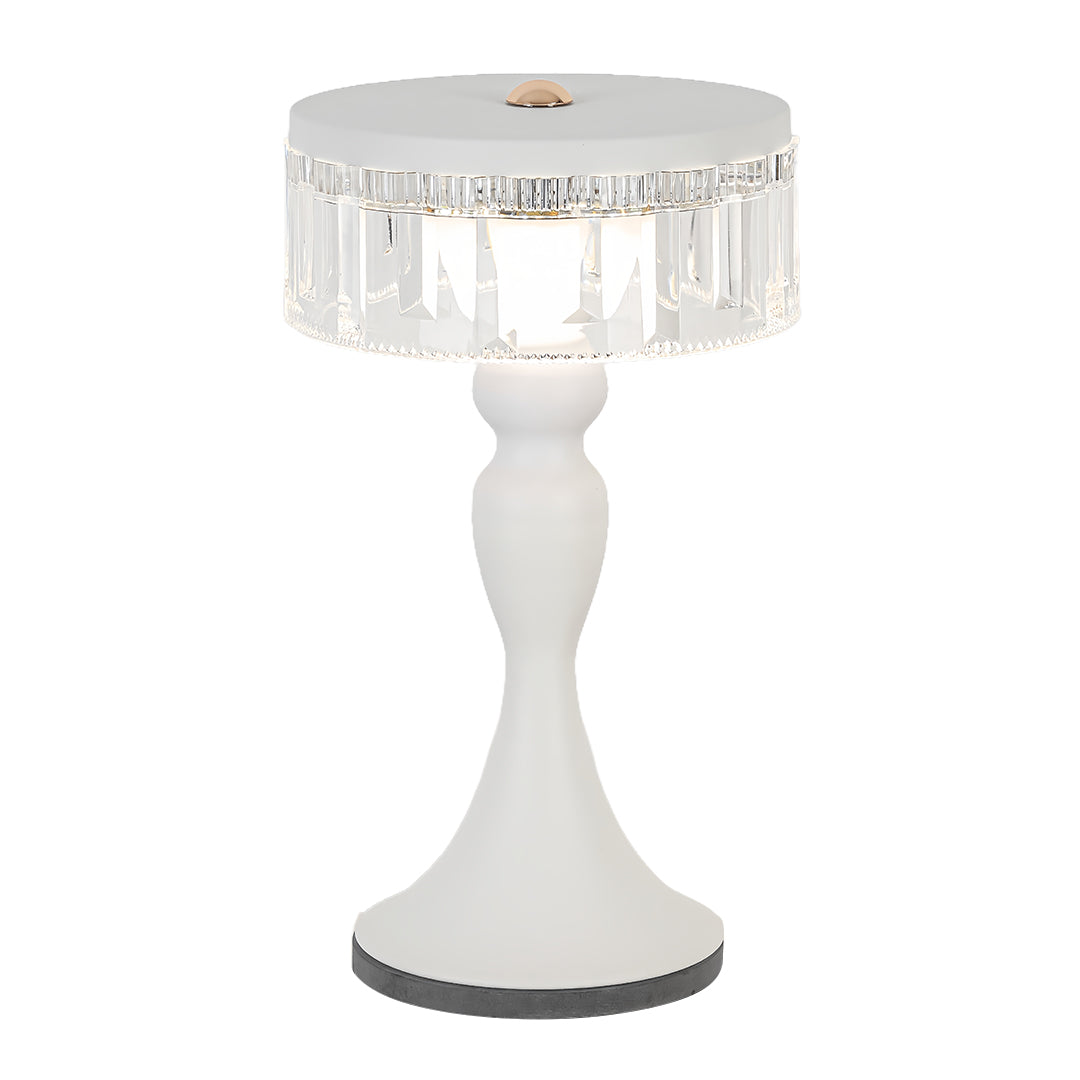 Nordic Minimalist Forged Iron Table Lamp with Acrylic Shade, Dimmable LED