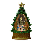 Nordic Christmas Tree Table Lamp with Music Box and Snowfall Effect