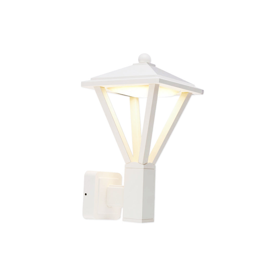Outdoor LED Wall Sconce in Black or White for Modern Courtyards